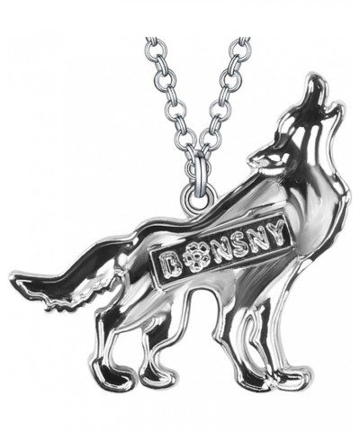 Enamel Alloy Novelty Wolf Necklace Pendant Wild Animals Jewelry Gifts for Women Girls Kids Charms Purple $9.11 Necklaces