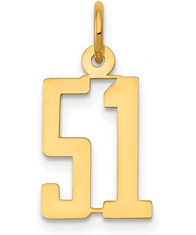 14k Yellow Gold Small Elongated Number Initial Charm Pendant Fine Jewelry For Women Number: 51 $64.75 Bracelets