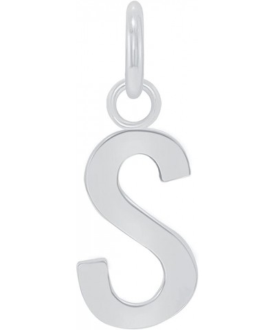 Solid 10k White Gold Personalized Mini Initial Letter A-Z Pendant S $19.25 Pendants