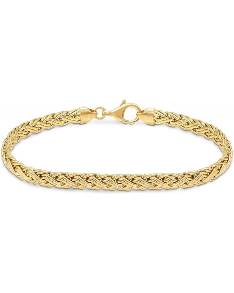 Bali Dragon Bone Tulang Naga Chain/Borobudur Chain/Paddy Chain Gold Plated Sterling Silver 925 Chain Bracelet Women Men Paddy...