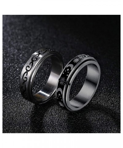 Anxiety Ring For Women Fidget Stress Relief Spinners Rings Fashion Preppy Fashion Jewelry For Teen Girl Asexual Stainless Ste...