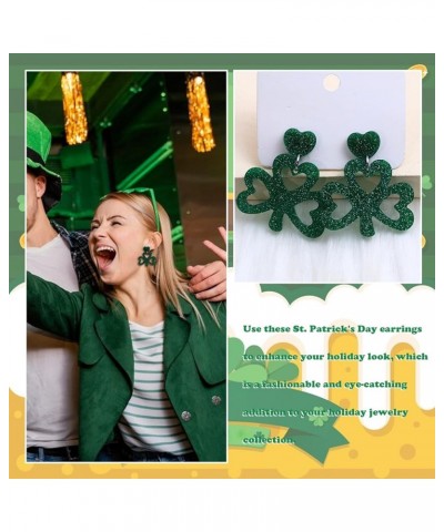 St Patricks Day Earrings Shamrock Earrings for Women Acrylic Green Irish Earrings Jewelry St Patricks Day Accessories Gifts S...