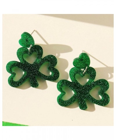 St Patricks Day Earrings Shamrock Earrings for Women Acrylic Green Irish Earrings Jewelry St Patricks Day Accessories Gifts S...