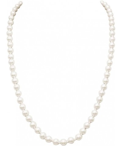 Women's Stunning Simulated Pearl Knotted Strand Necklace, 24"+3" Extender 8mm Cream $12.04 Necklaces