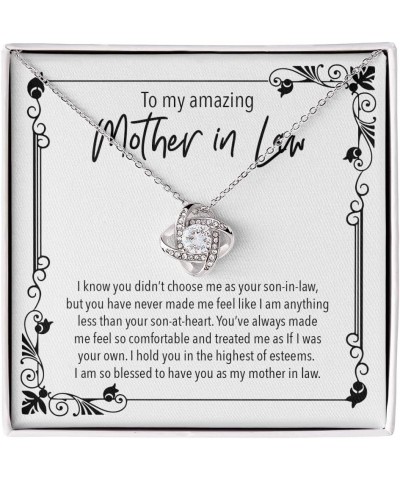 Mother-In-Law Gift Ideas - Womens Pendant Necklaces with Message Cards, TwoTone Box LoveKnot-To My Amazing Mother In Law $41....