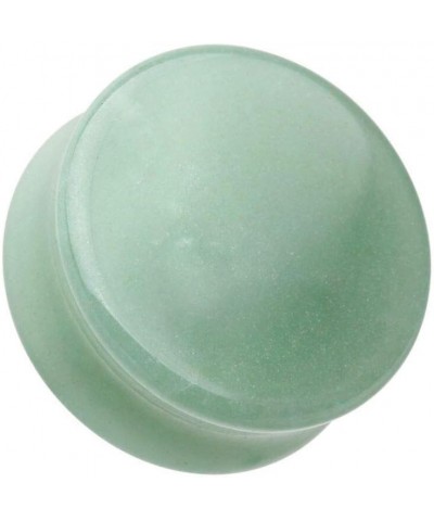 Green Jade Aventurine Natural Stone Double Flared Ear Gauge Plug 2 GA (6.5mm) $9.35 Body Jewelry