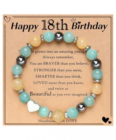 Birthday Gifts for Women Girls Natural Stone Birthday Bracelet 13 14 15 16 17 18 19 20 21 30 40 50 60 70 80 Year old Gifts fo...