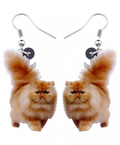 Acrylic Drop Dangle Sitting Cat Earrings Fashion Novelty Jewelry For Girl Women Charms Coffee $6.11 Earrings