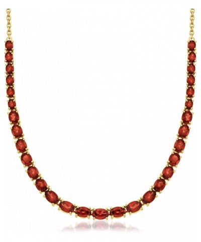 12.00 ct. t.w. Garnet Graduated Necklace in 18kt Gold Over Sterling. 18 inches $92.25 Necklaces