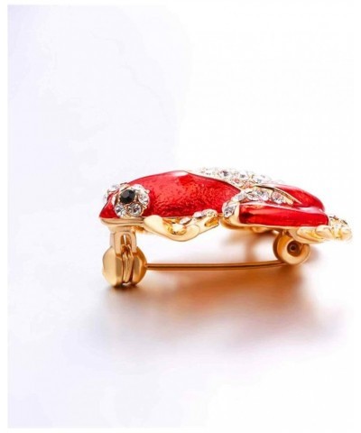 Men Women Pin Brooches Platinum/18K Gold Plated Personalized Animal Cat/Frog/Africa Map/Owl Corsage I.Red Frog $9.51 Brooches...