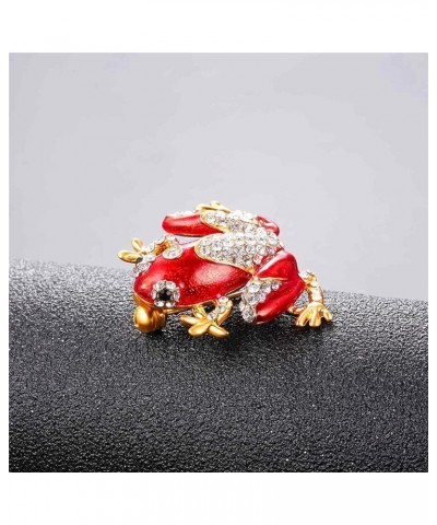 Men Women Pin Brooches Platinum/18K Gold Plated Personalized Animal Cat/Frog/Africa Map/Owl Corsage I.Red Frog $9.51 Brooches...