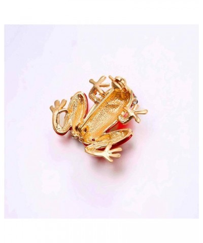 Men Women Pin Brooches Platinum/18K Gold Plated Personalized Animal Cat/Frog/Africa Map/Owl Corsage I.Red Frog $9.51 Brooches...