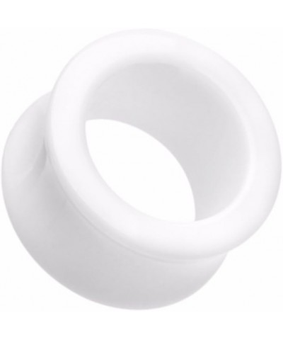 Basic Acrylic Double Flared Ear Gauge WildKlass Tunnel Plug (Sold as Pairs) 15/32" (12mm) White $9.68 Body Jewelry