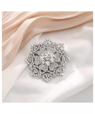 Crystal Rhinestones Flower Brooch Pin for Women DIY Wedding Vintage Bouquets Decoration for Chrismas Flower $6.91 Brooches & ...