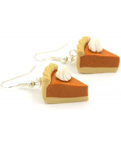 Thanksgiving Fall Season "Pumpkin Pie" Polymer Clay Dangle Earrings $11.07 Earrings