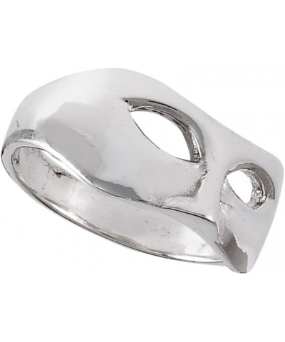 Opera Mask Bandit Phantom Eye Cutout Ring .925 Sterling Silver Band Sizes 7-10 $10.95 Rings