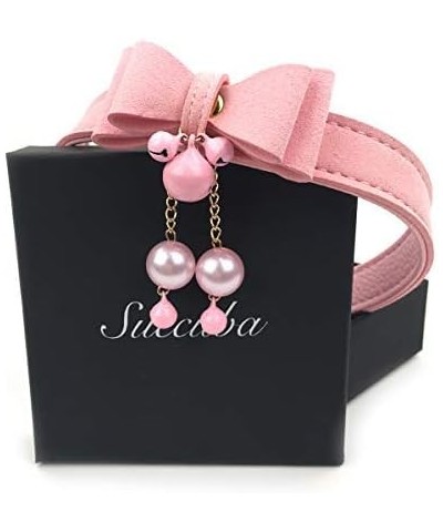 Bell Necklace Choker Bow Collar Cat Kitty Velvet Necklace with Black Succuba Gift Box (Pink) X1 $8.93 Necklaces