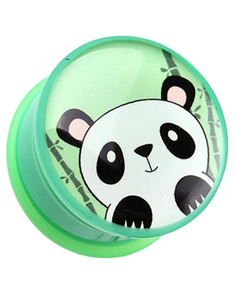 Bamboo Panda Single Flared Ear Gauge Plug 9/16" (14mm) $10.12 Body Jewelry