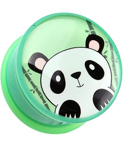 Bamboo Panda Single Flared Ear Gauge Plug 9/16" (14mm) $10.12 Body Jewelry