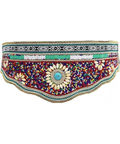 Bohemian Women Belt Ethnic Beaded Elastic Strech Adjustable Belt Waist Belly Chain Body Jewelry $13.48 Body Jewelry