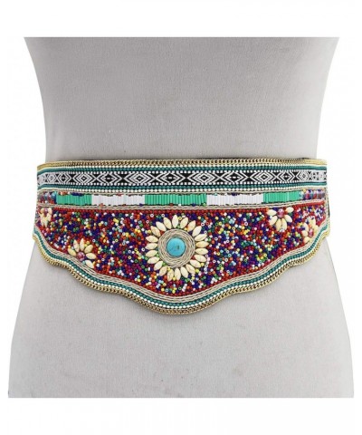 Bohemian Women Belt Ethnic Beaded Elastic Strech Adjustable Belt Waist Belly Chain Body Jewelry $13.48 Body Jewelry