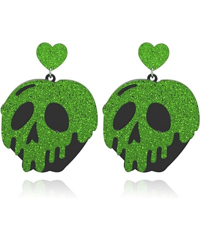 Gothic Skull Earrings Halloween Dangle Earring for Women Girls Funny Acrylic Skull Pumpkin Earrings Halloween Costume Party E...