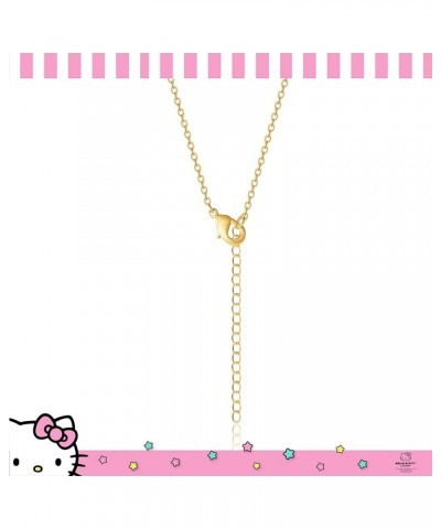 Sanrio Womens Crystal Birthstone Necklace 16 + 2'', 18kt Yellow Gold Flash Plated Necklace Official License March-Aquamarine ...