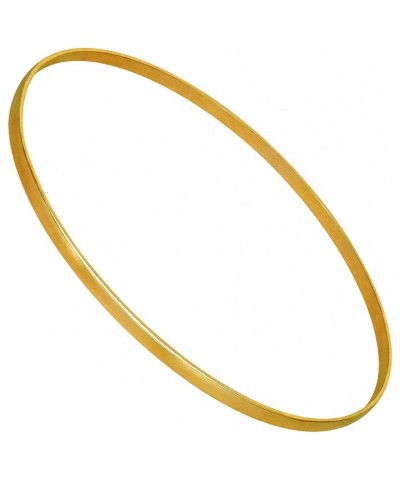 Smooth Bangle Bracelets 24k Real Gold Plated for Women and Teen 2mm 3 $9.79 Bracelets