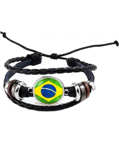 Flag of Brazil Bracelet,Brazilian Flag Jewelry,Country Flag,Brazilian Patriotic Bangle,South America,BV024 $6.04 Bracelets