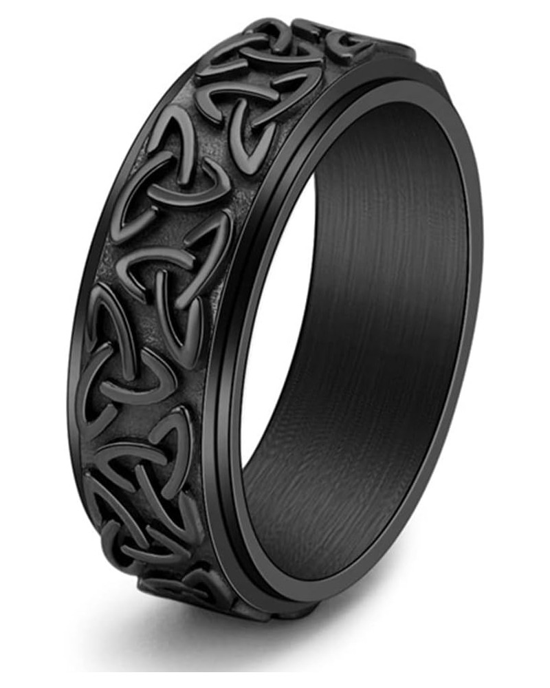 Cool Celtic Knot Spinner Anxiety Ring for Men Women Stainless Steel Vintage Fidget Ring Basic Wedding Engagement Band Rings B...