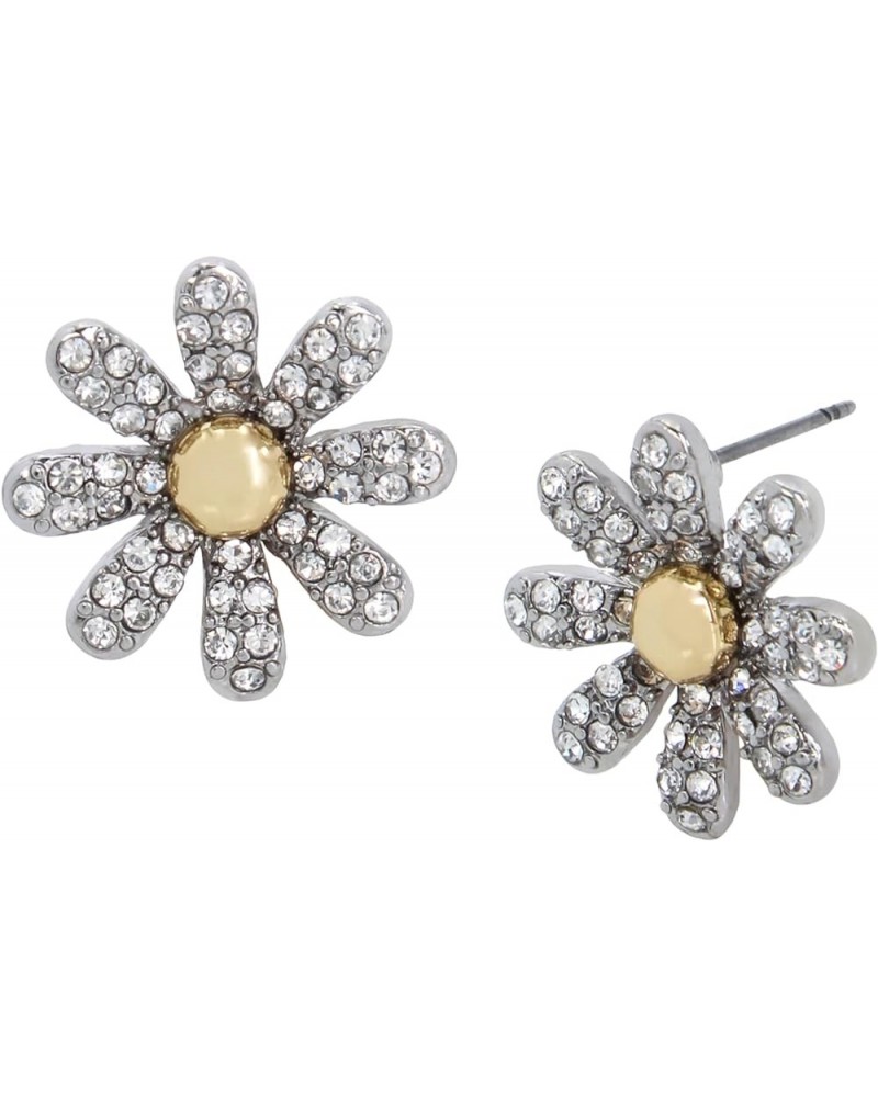 Womens Floral Earrings Crystal/Two-Tone One Size $18.48 Earrings