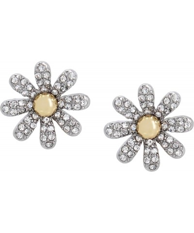 Womens Floral Earrings Crystal/Two-Tone One Size $18.48 Earrings