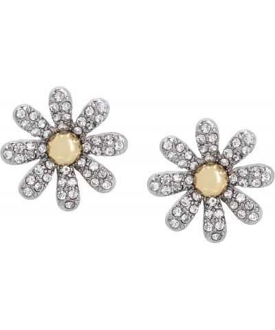 Womens Floral Earrings Crystal/Two-Tone One Size $18.48 Earrings