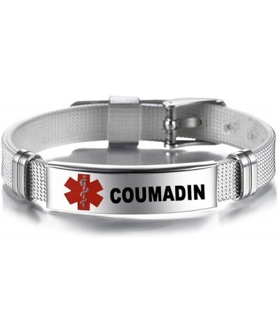 Emergency Medical Bracelets Lasers Engraved Adjustable Wristband Medical Alert IDs Bracelet Jewelry for Men Women Blood Thinn...