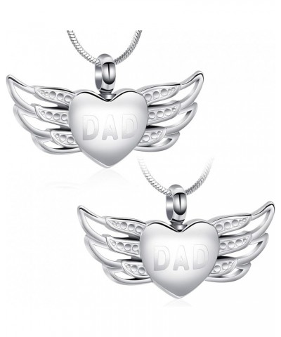 2 Pcs Heart Cremation Urn Necklace for Ashes for Women Men Mom, Stainless Steel Birthstone Crystal Cremation Jewelry Heart Me...