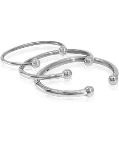 CLASSIC BANGLE - 925 Sterling Silver Cuff Bracelet for Men and Women - Size S M L XL L (SOLID) - up to wrist size 8 $36.08 Br...