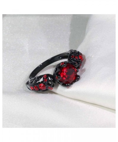 Couple Rings Matching Rings His Her Ring Red CZ Women's Wedding Ring Crown Rings women's size 9 & men's size 11 $10.58 Others