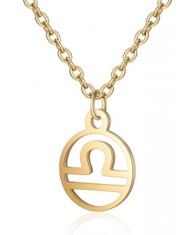 Gold Zodiac Necklace for Women, 12 Horoscope Astrology Sign Pendant Necklaces, Jewelry Gifts, Libra $9.68 Necklaces