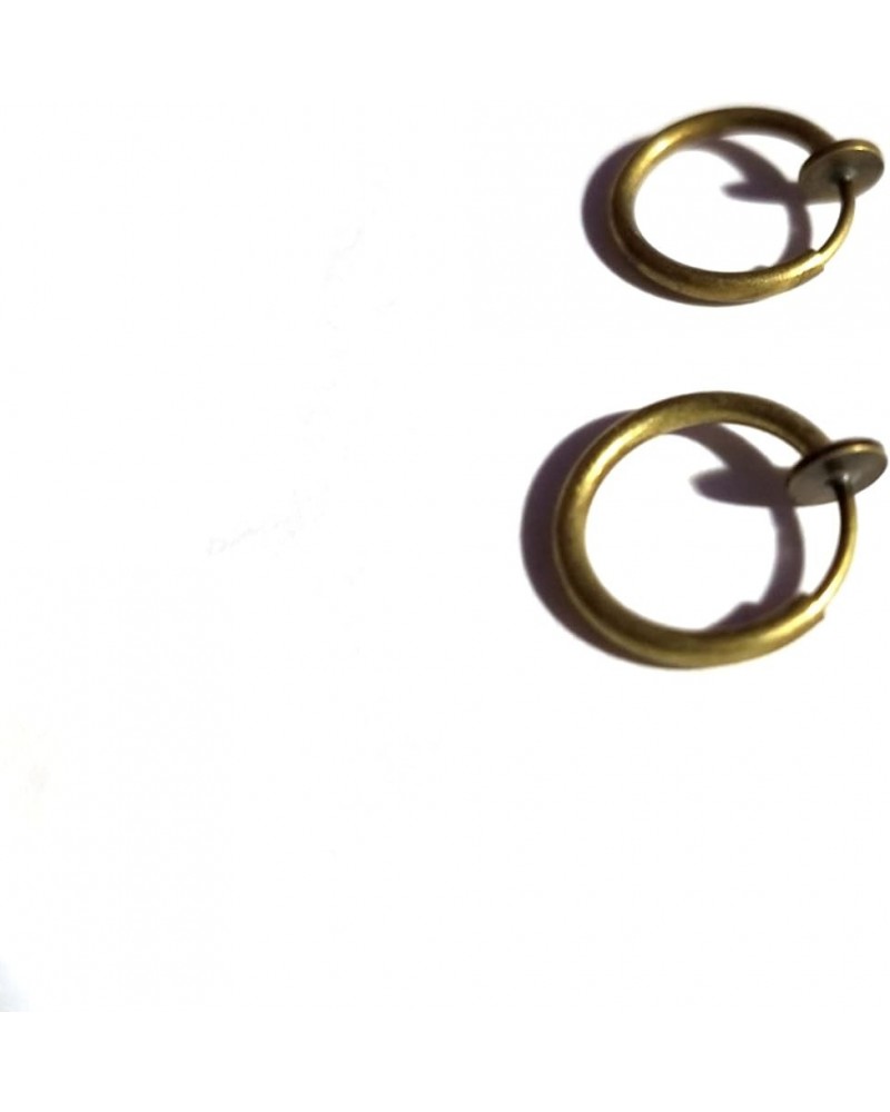 Clip-on Earrings Assorted Colors Hoops Non Pierced Hypo-allergenic 0.50 inch Hoops Small antique gold $6.23 Earrings