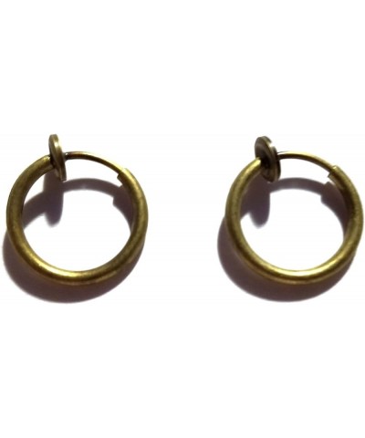 Clip-on Earrings Assorted Colors Hoops Non Pierced Hypo-allergenic 0.50 inch Hoops Small antique gold $6.23 Earrings