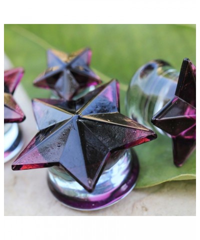 Purple Faceted Star Glass WildKlass Plug 5/8 $11.12 Body Jewelry