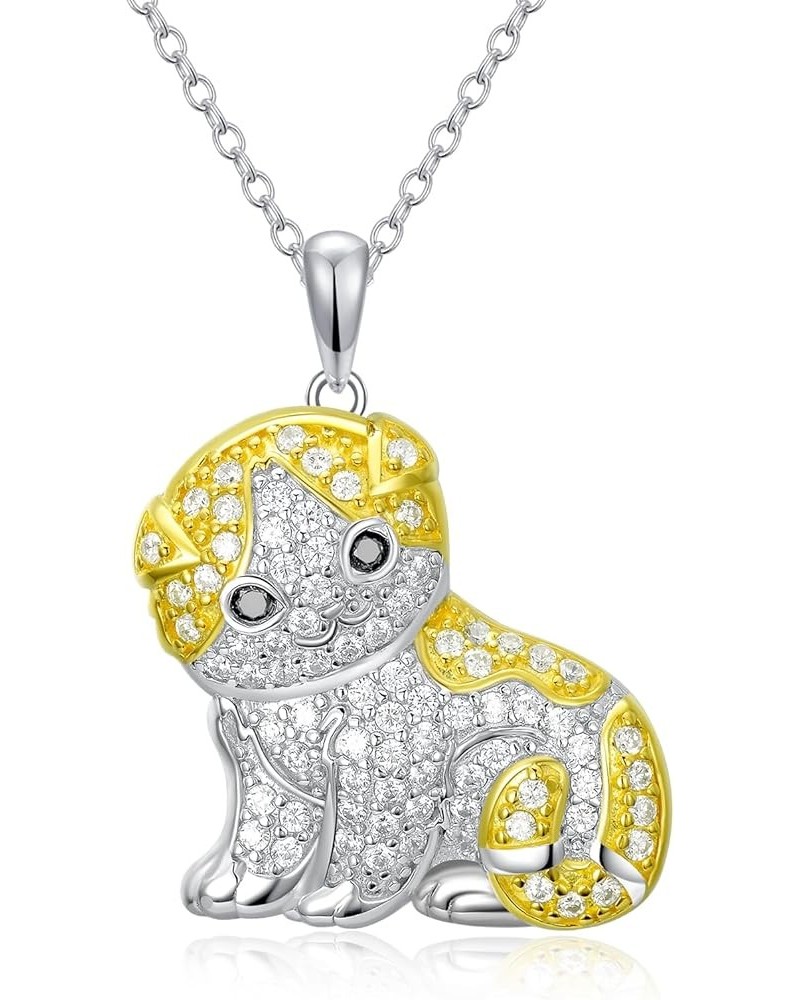 Cat Necklaces 13 Breeds of Cats Necklaces S925 Sterling Silver 5A Cubic Zirconia Cat Pendant for Women Girls gifts Scottish F...