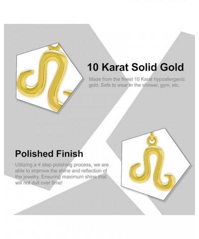 Gold Zodiac Astrology Sign Charm Pendant - 10 Karat Gold - Zodiac Horoscope Pendant Leo $29.47 Necklaces