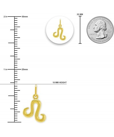 Gold Zodiac Astrology Sign Charm Pendant - 10 Karat Gold - Zodiac Horoscope Pendant Leo $29.47 Necklaces