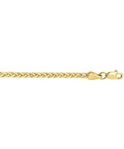 14K Yellow Gold 2.7mm, 3.1mm, 4.1mm OR 5.2mm Shiny Diamond-Cut Classic Semi-Solid Franco Chain Necklace Or Bracelet for Penda...