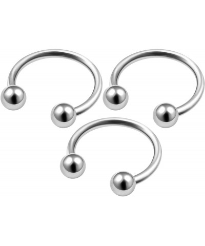 3Pcs Surgical Steel 20g-14g horseshoe earring Piercing Jewelry Cartilage Septum Nose Tragus Eyebrow Daith Helix More Choices ...