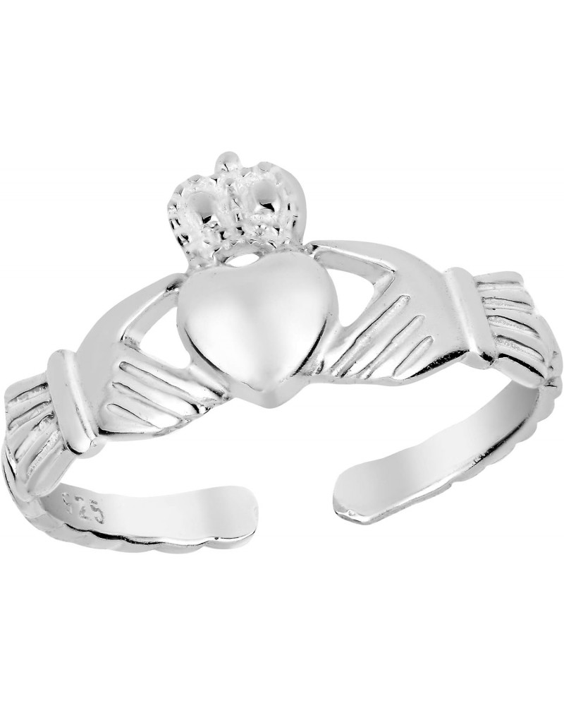 Promise Of Love Royal Claddagh .925 Sterling Silver Toe or Pinky Ring $10.05 Body Jewelry