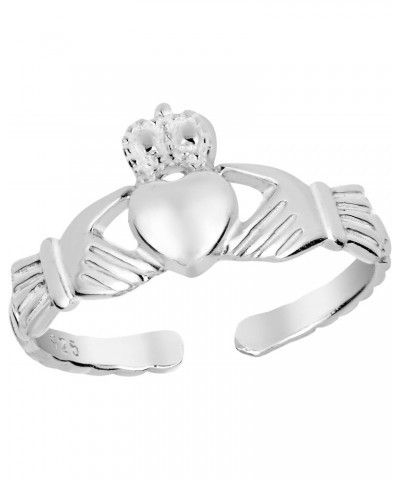 Promise Of Love Royal Claddagh .925 Sterling Silver Toe or Pinky Ring $10.05 Body Jewelry