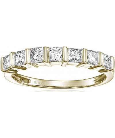 1/2 cttw Princess Cut Diamond Wedding Band for Women in 14K Yellow Gold Channel Set Ring, Size 5-9 $160.29 Bracelets