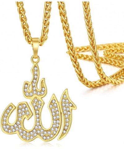 Men's Jewelry Allah Pendant Necklace Platinum Plated/Gold Plated Men's/Ladies Necklace 22 Inch B:18K gold plated $10.44 Neckl...